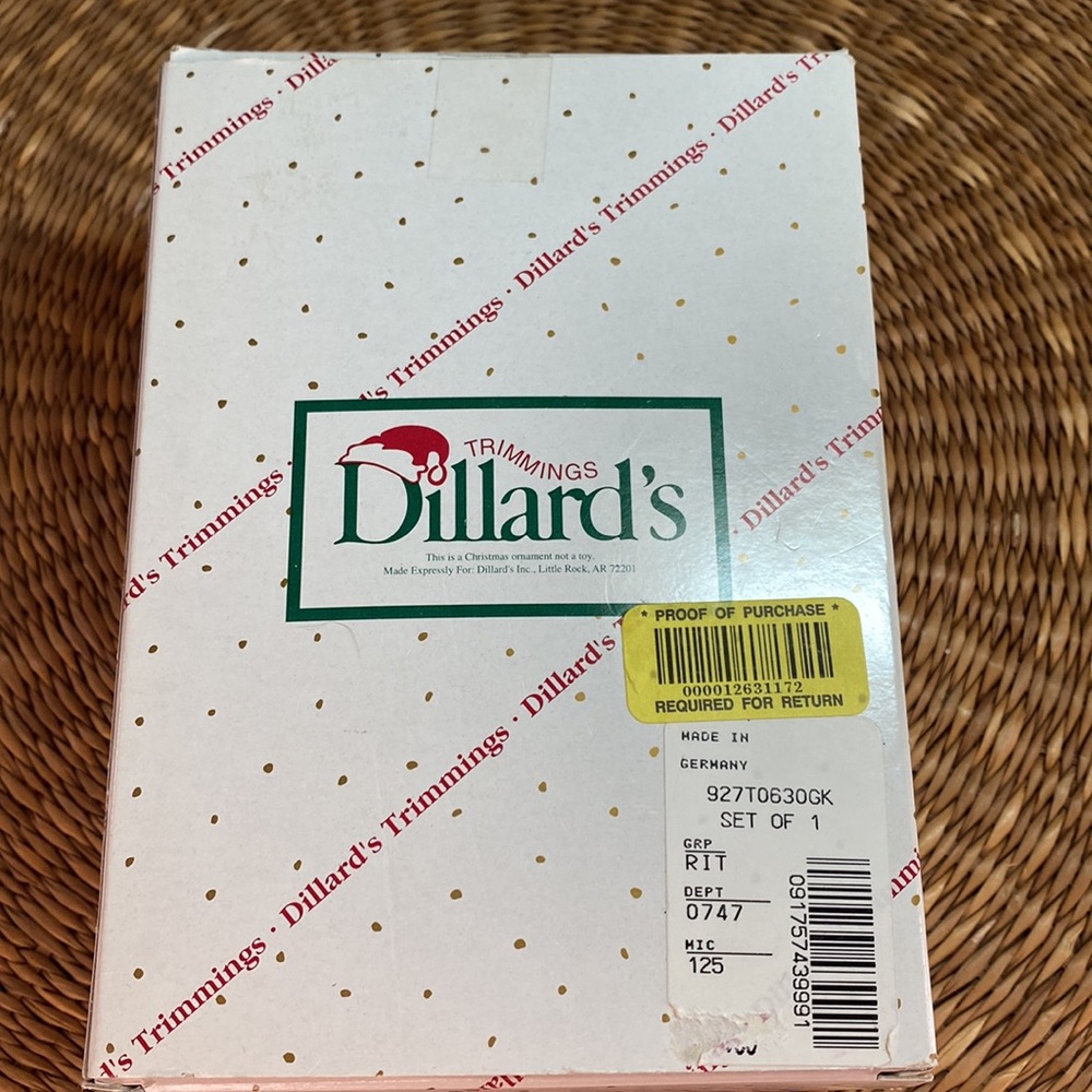 Dillard’s Christmas Ornament Krebs Glas Lauscha Germany Millennium Big Ben - Picture 9 of 9